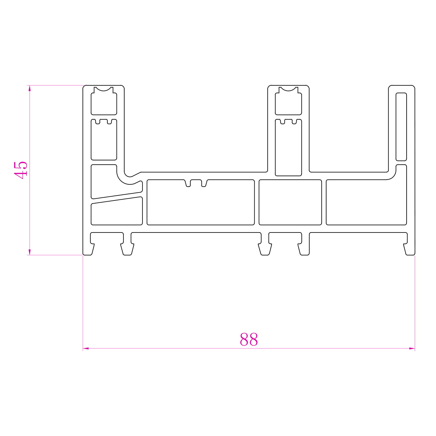 Sliding 2.5 Track Outer Frame