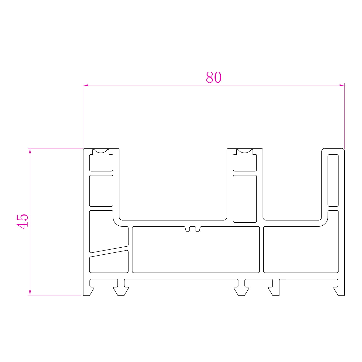 Sliding 2.5 track outer frame